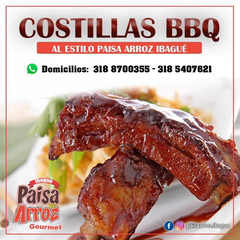 Combo Costillas
de Cerdo BBQ