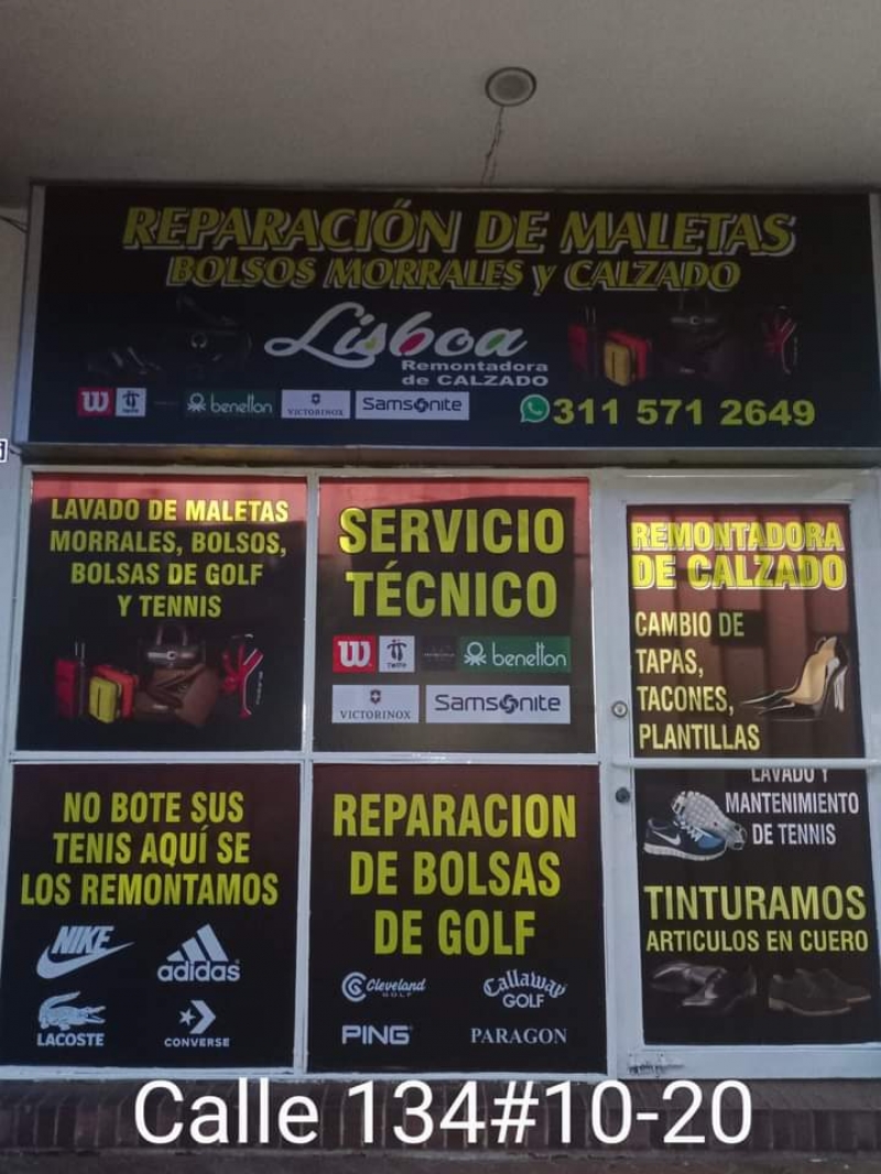 Reparación de
maletas bolsos
morrales y
calzado 